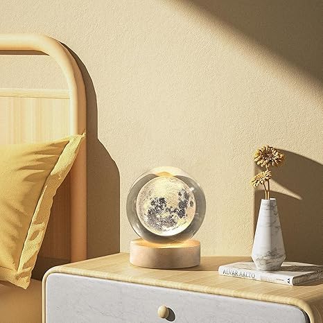3D Moon Crystal Ball Night Lamp
