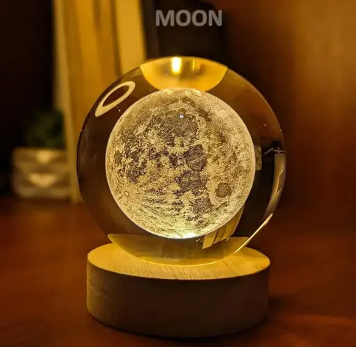 3D Moon Crystal Ball Night Lamp
