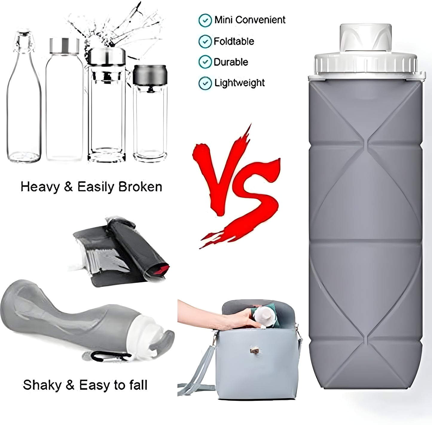 Collapsible Sports Water Bottles